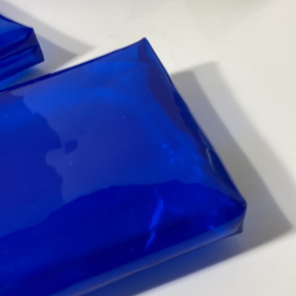 Blue Makeup Bag Pencil Case Zipper Organizer - Picture 9 of 11